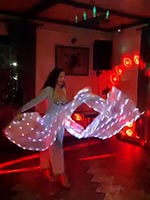 шоу со светодиодными крыльями на праздник